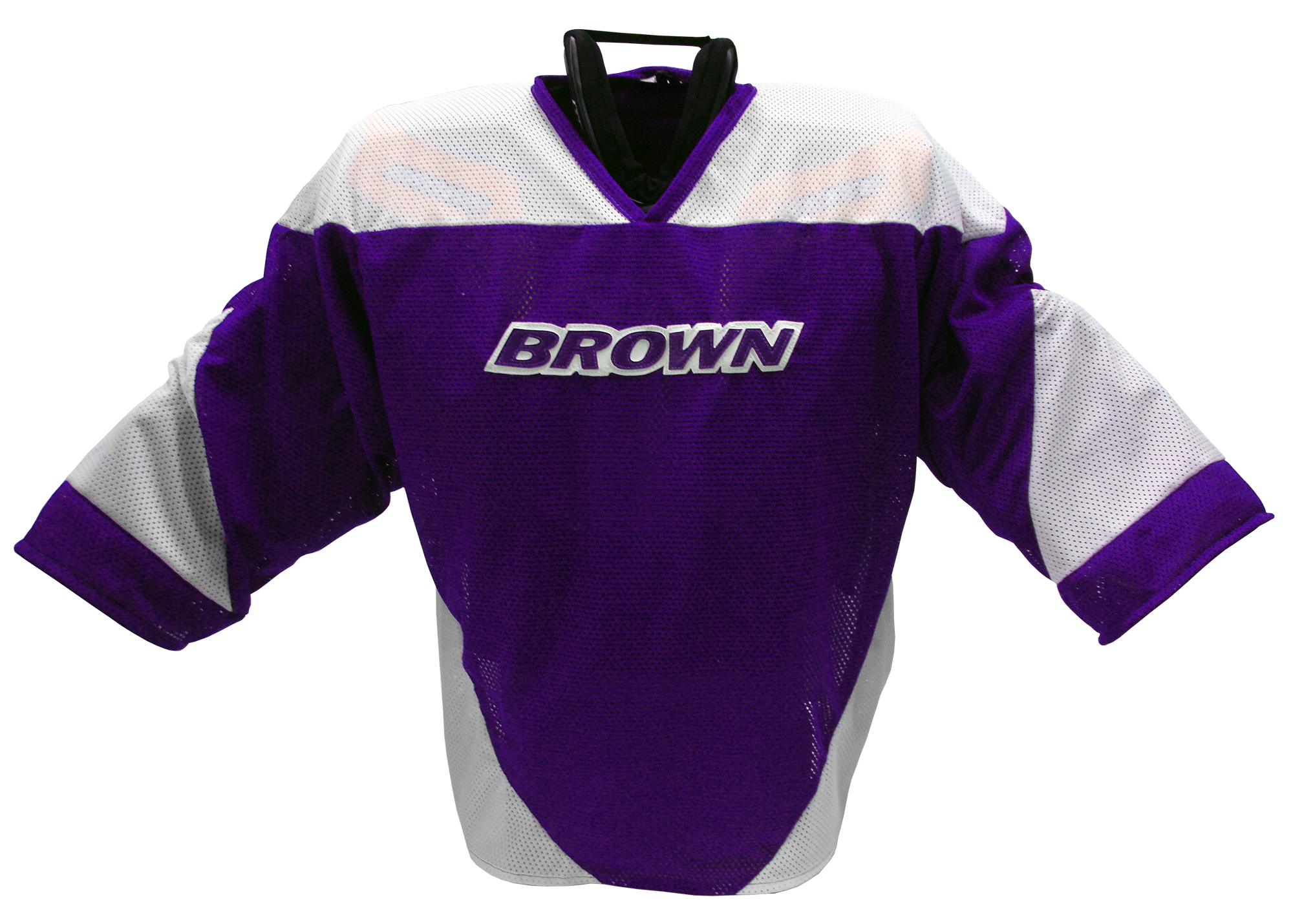 Purple and white jersey