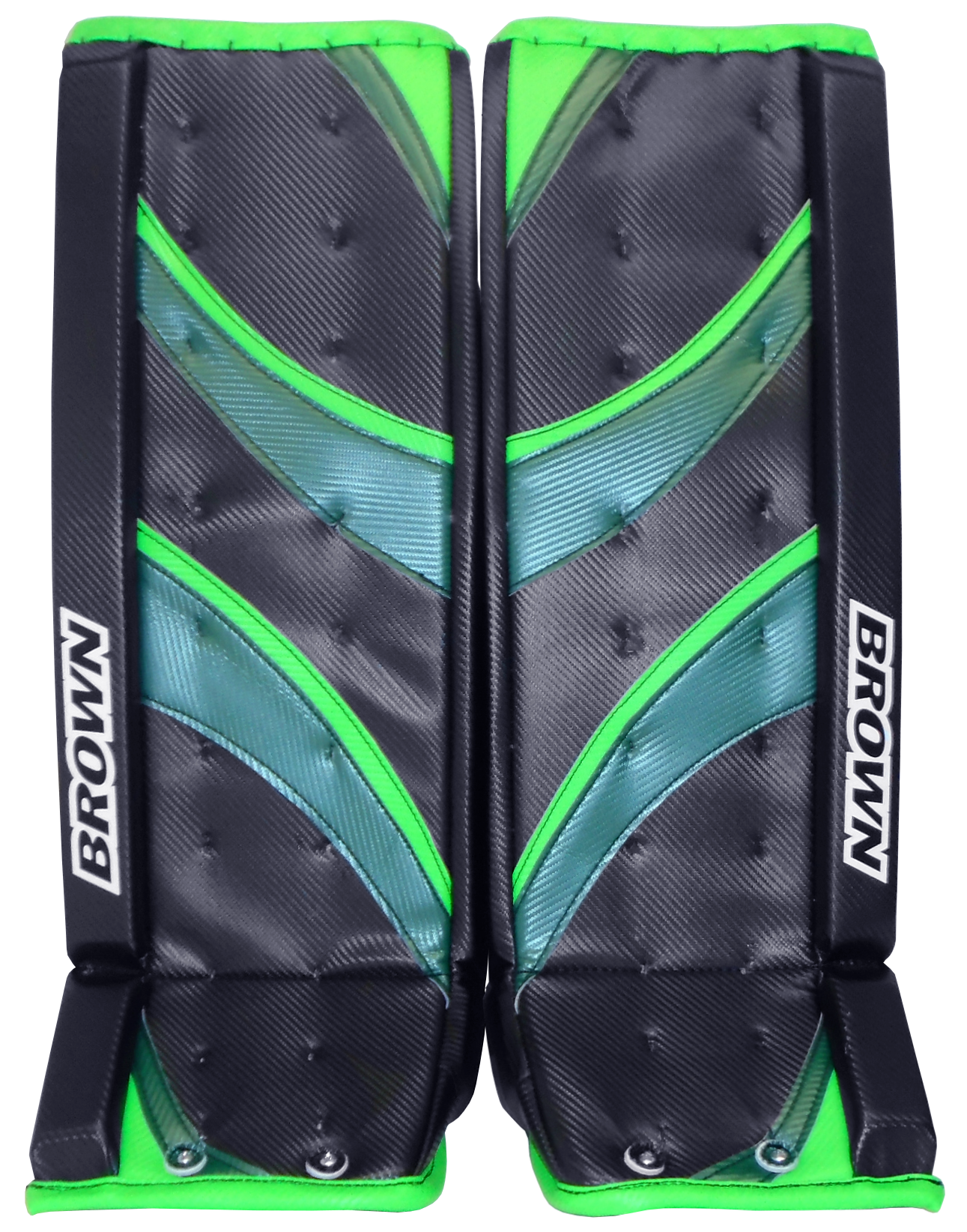 Black, neon and forest green 2500 leg pad