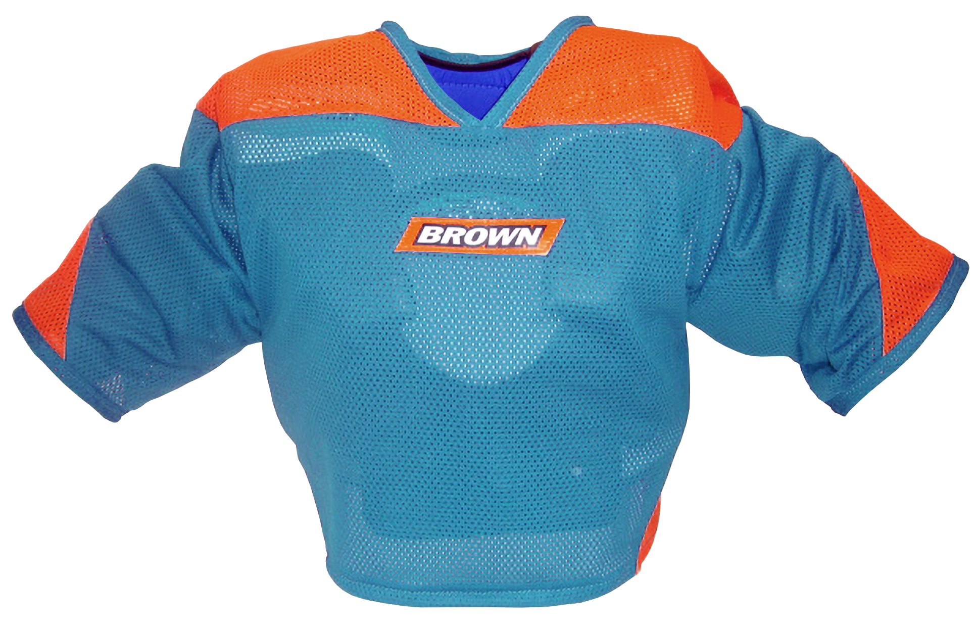 Teal and orange jersey