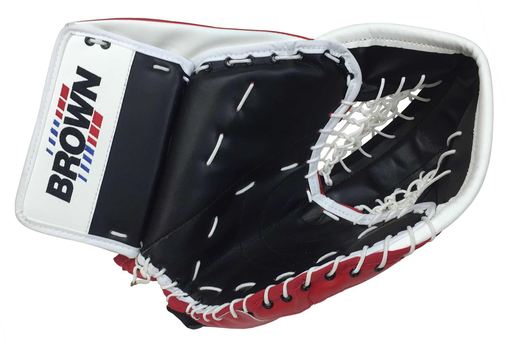25 catch glove black, white and red