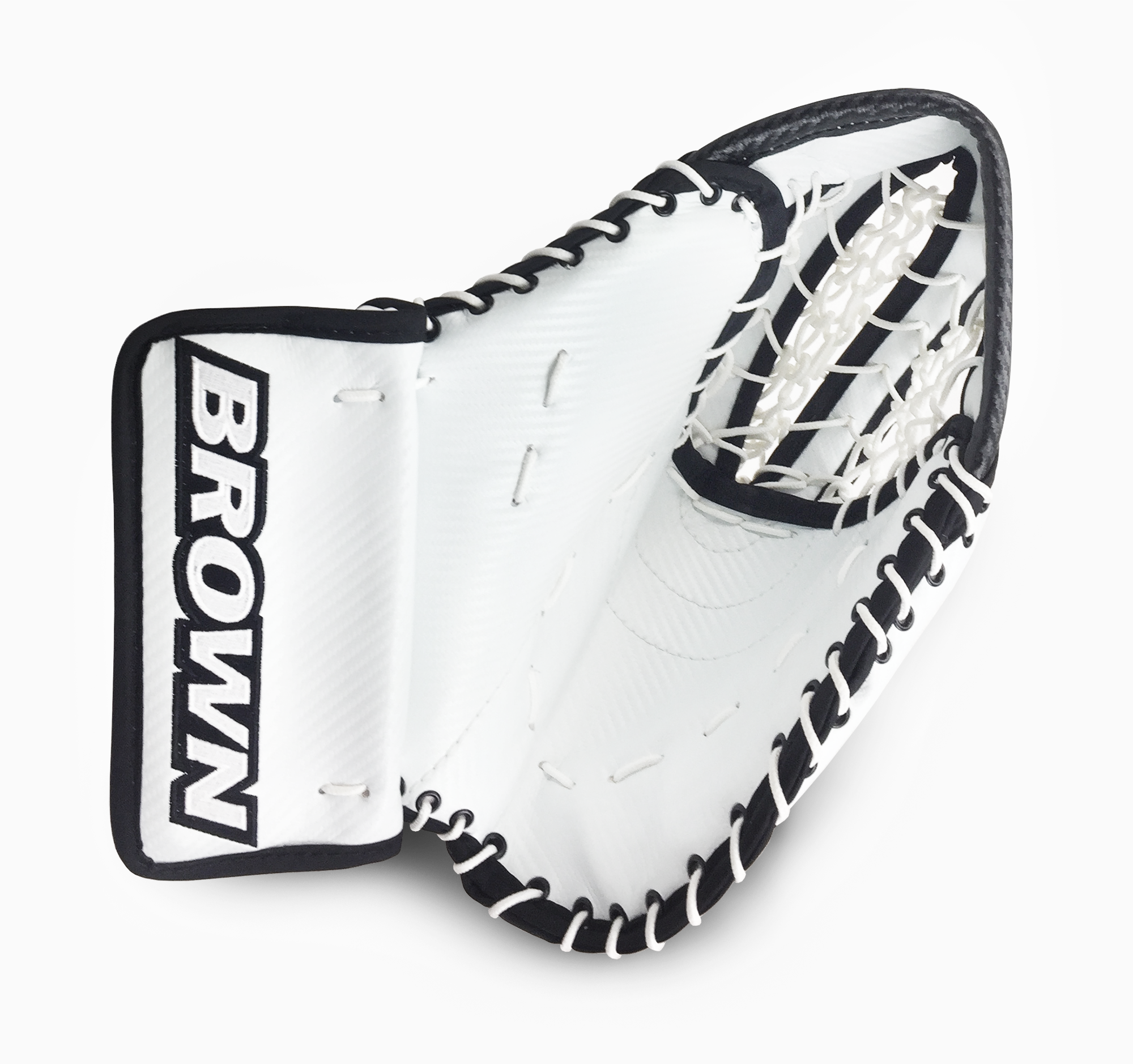 Front of white and black 1750 junior catch glove