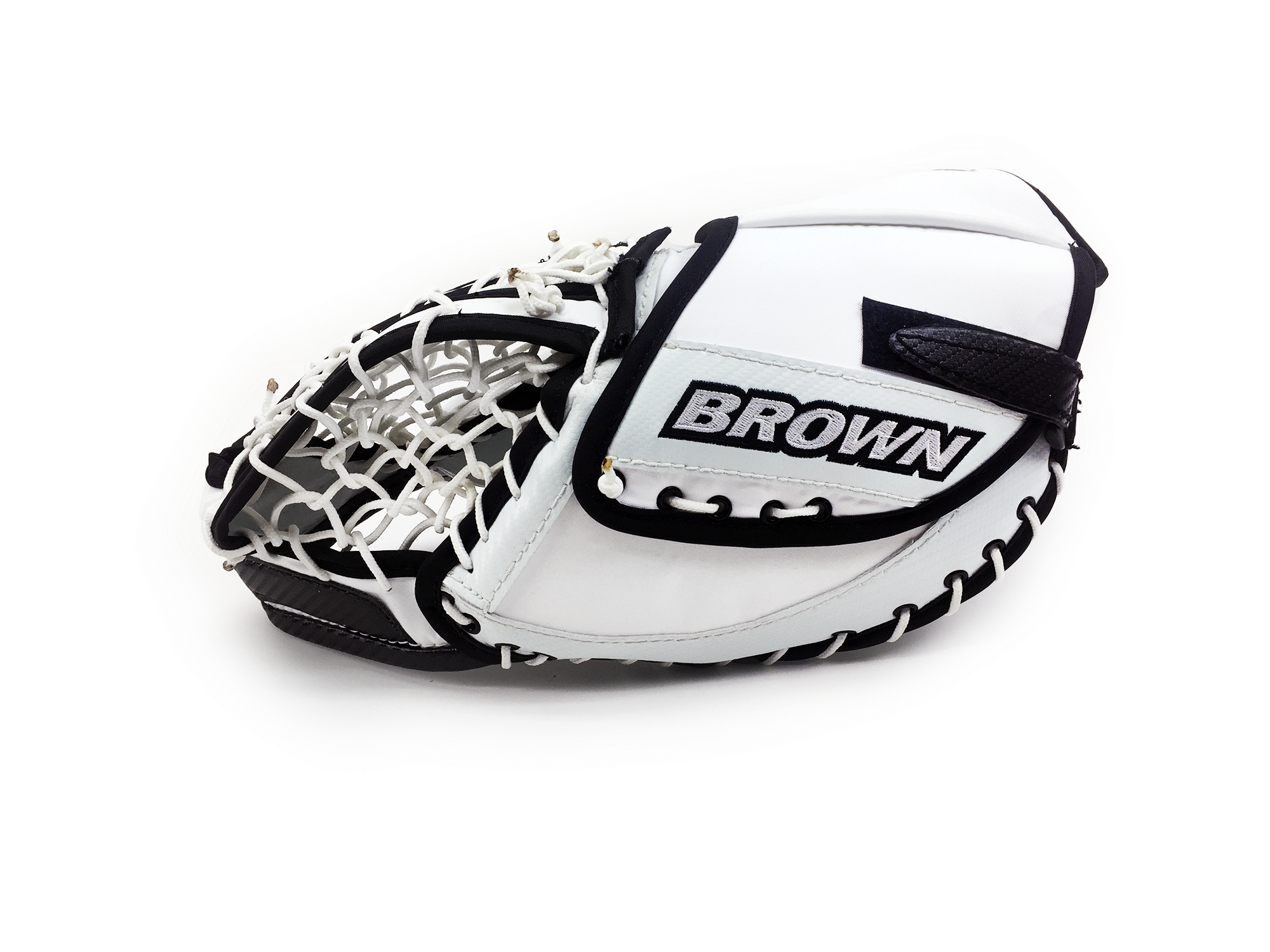 Rear fingers of white and black 1750 junior catch glove