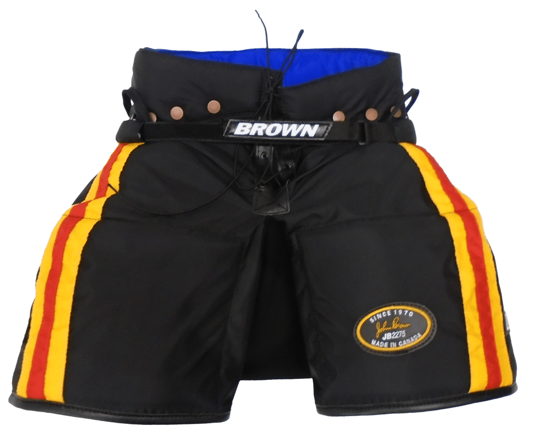 2275 black pants with red and yellow stripes