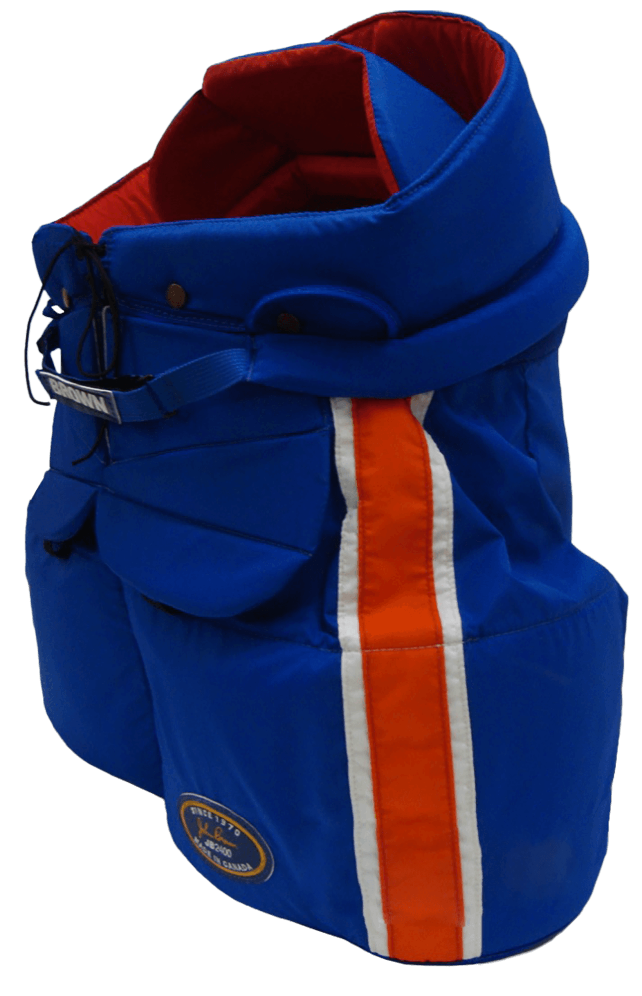 2400 blue pants with orange stripes