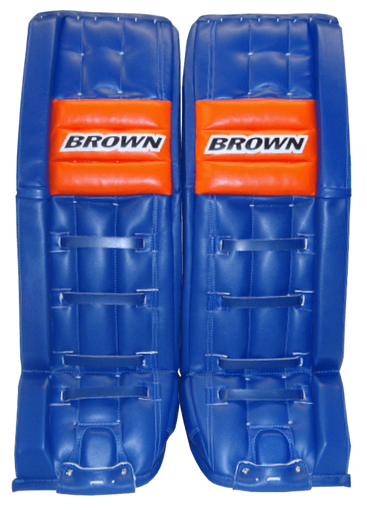 Blue with orange knee rolls 2200 leg pad with no breaks