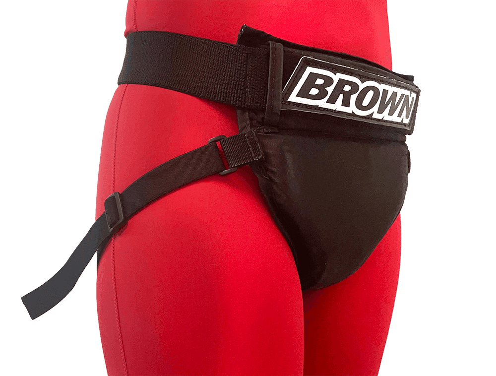 Person in red leggings wearing the jill front view