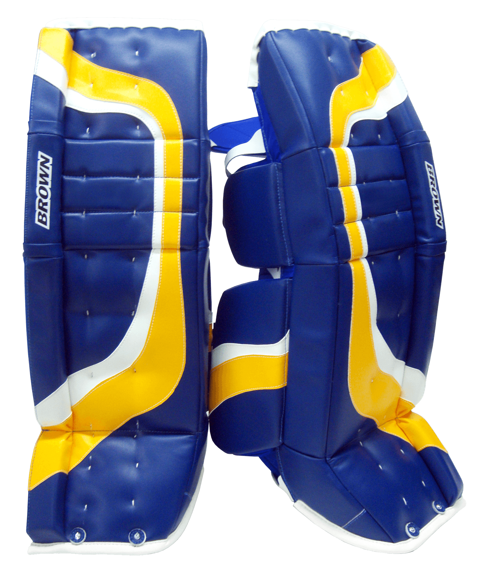 Blue, yellow, white 2200 leg pad