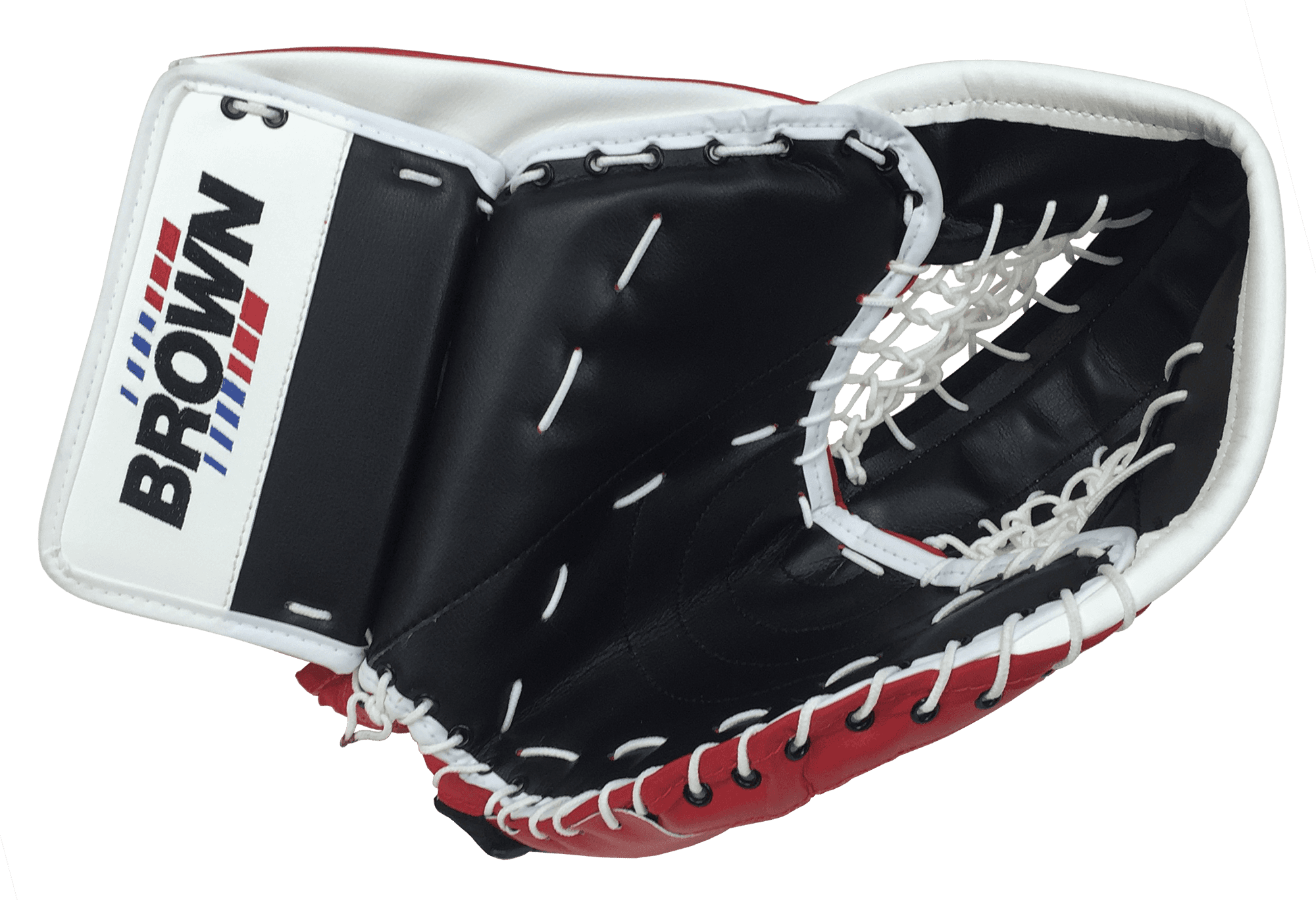 25 catch glove black, white and red