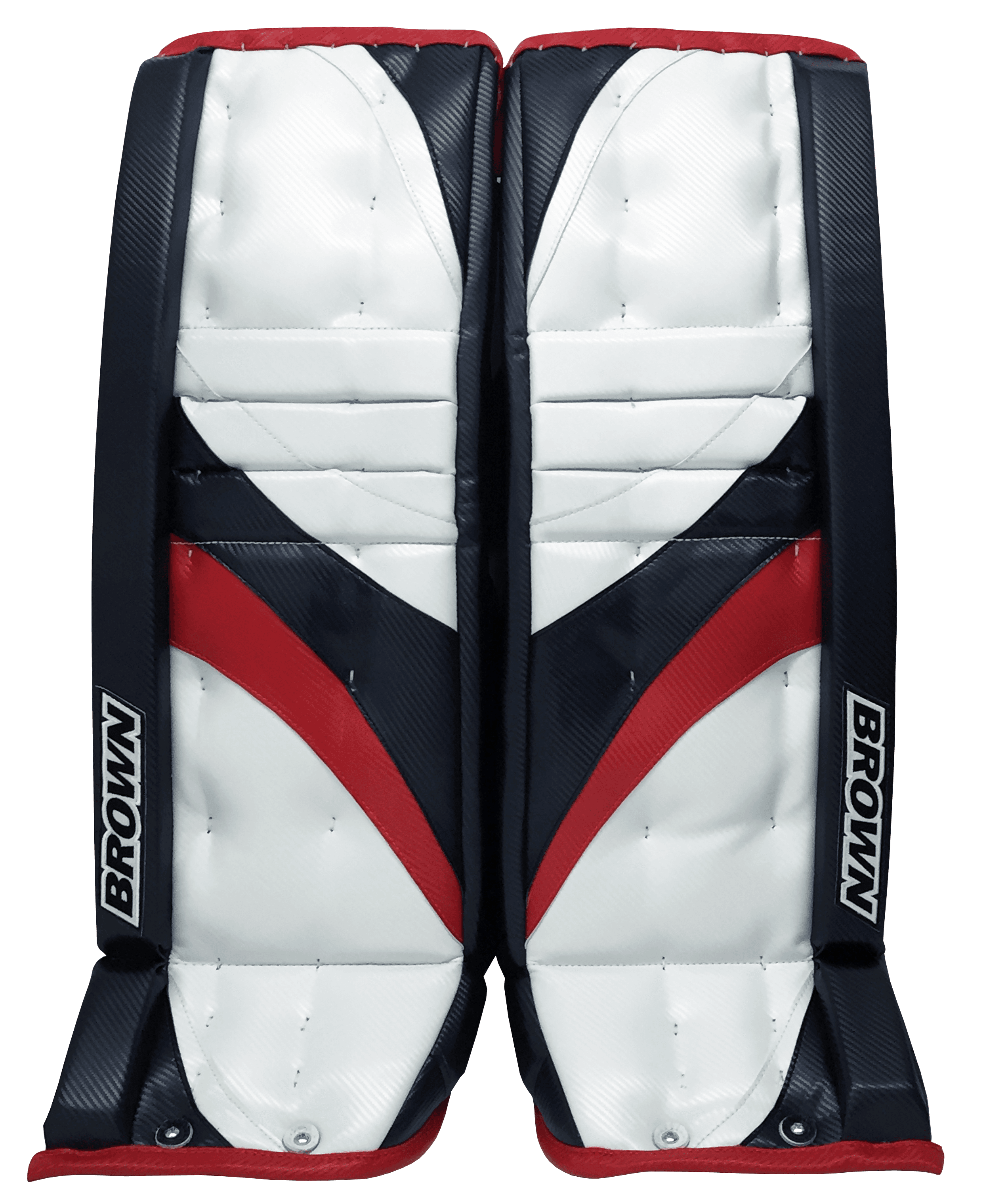 White, blue and red 2500 leg pad