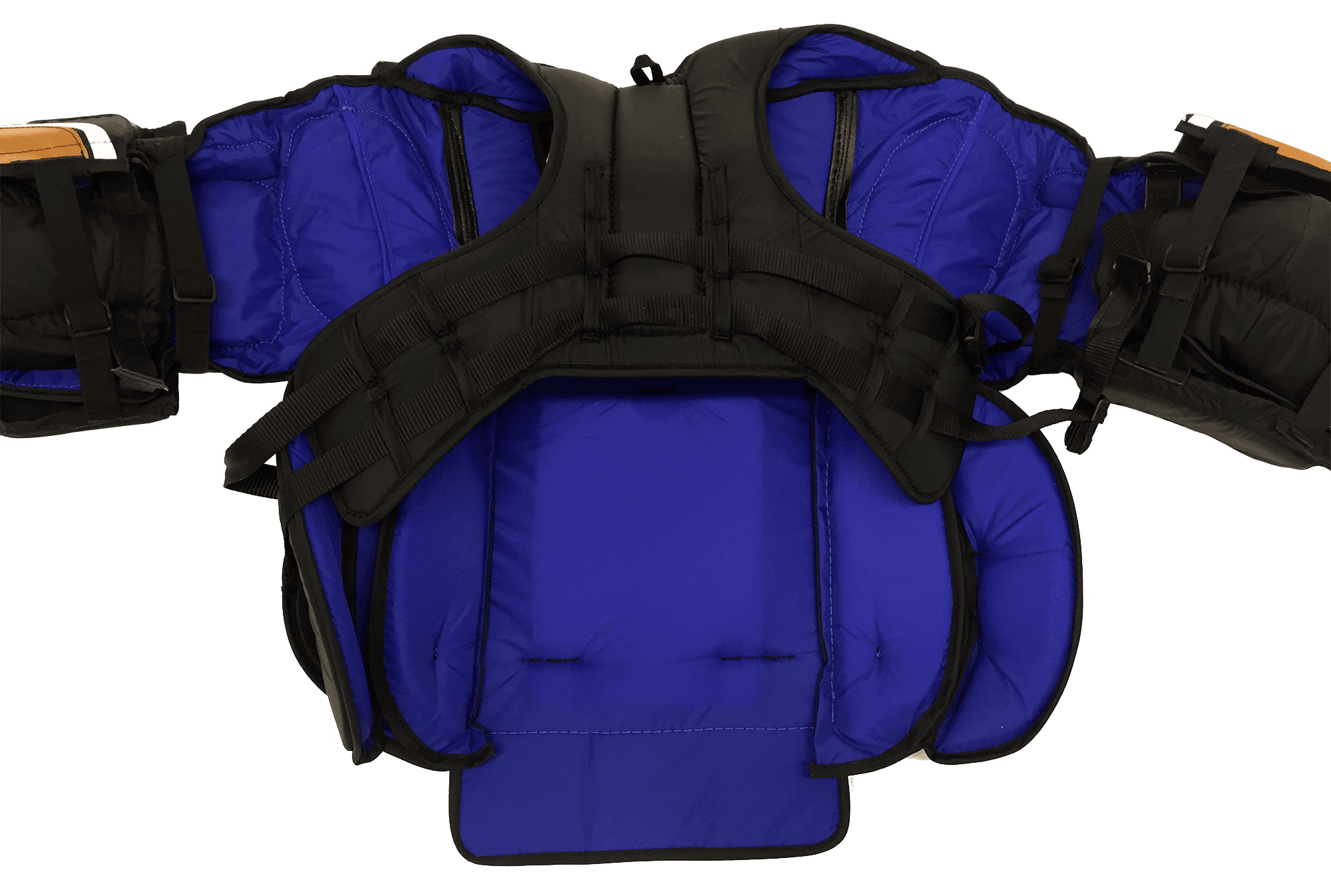 Back interior of chest protector