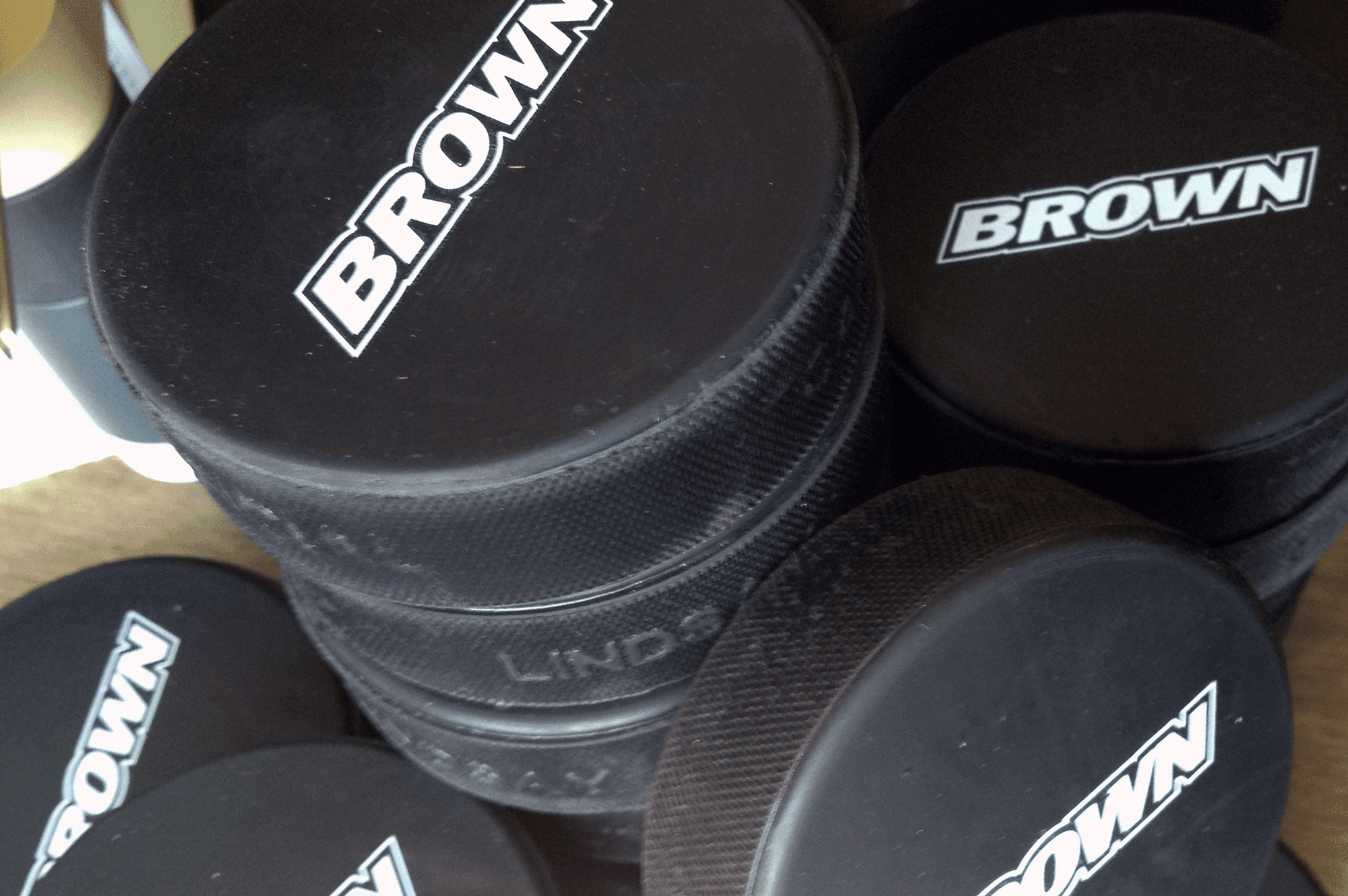 Many pucks stacked