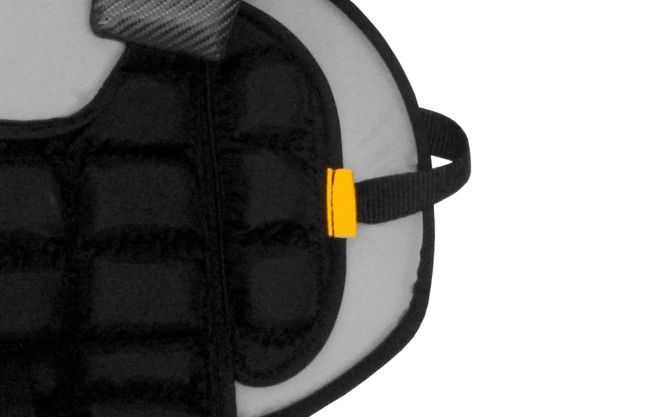 Close up of single waist strap