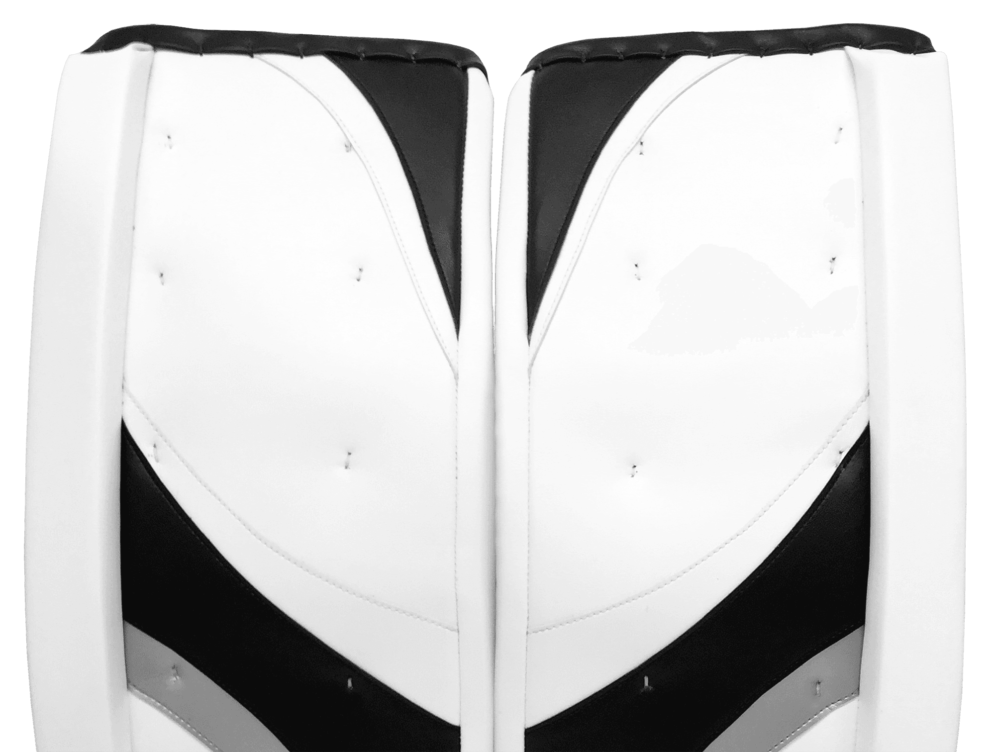 Close up of top portion of pads from front