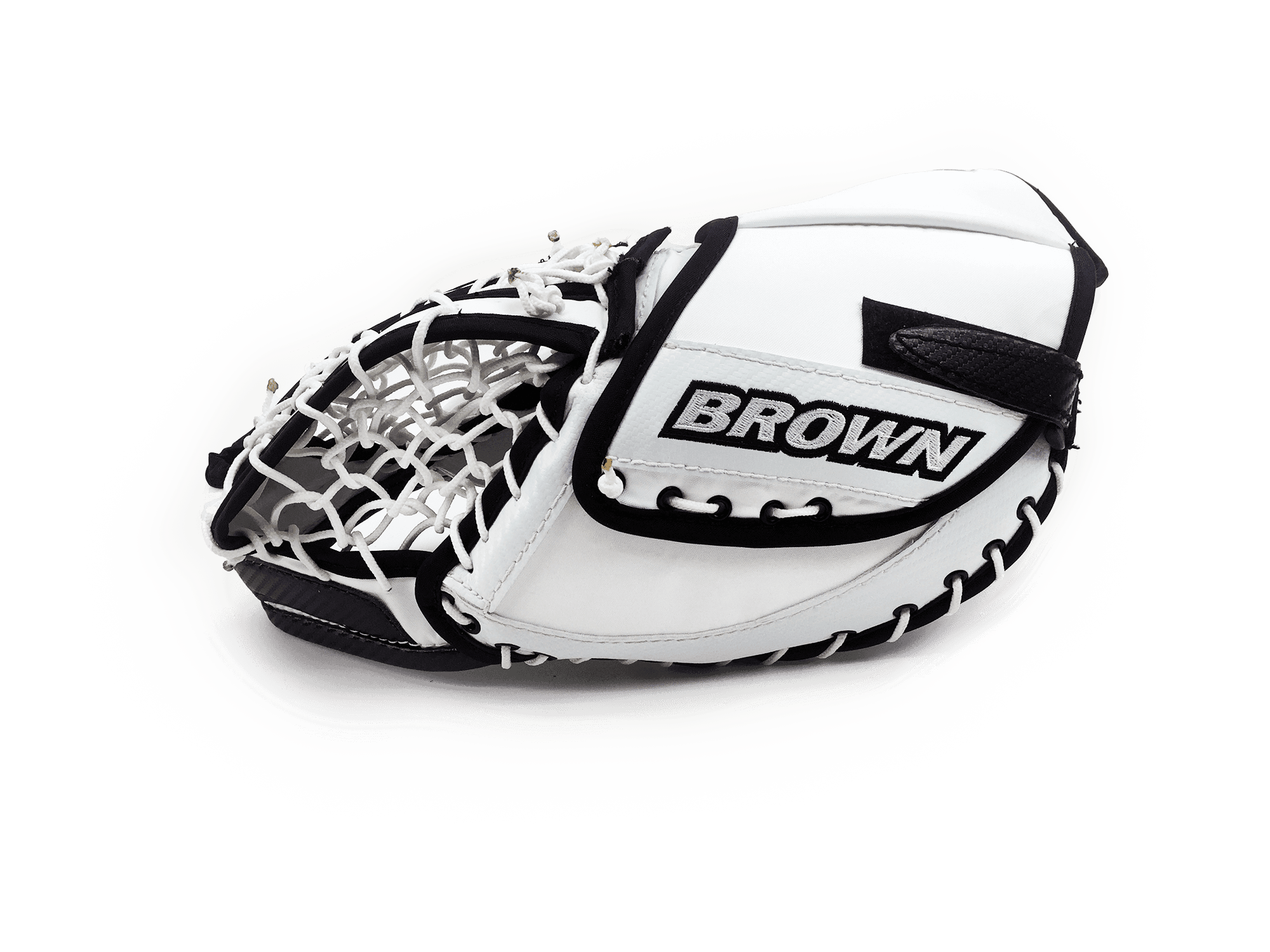 Rear fingers of white and black 1750 junior catch glove