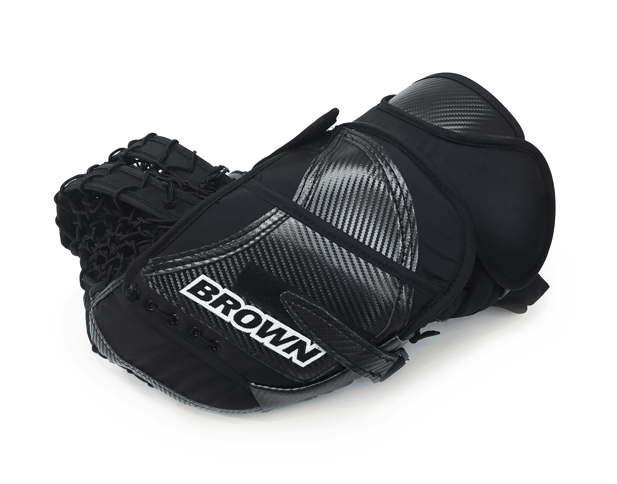 Rear finger area of senior 2100 catch glove in black