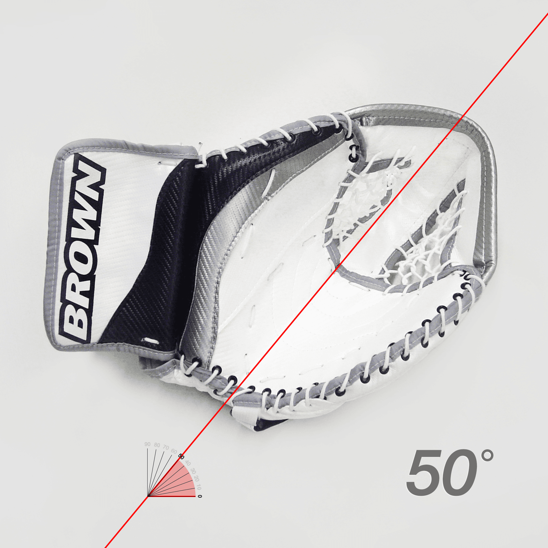 50° break angle for 2200 catch glove
