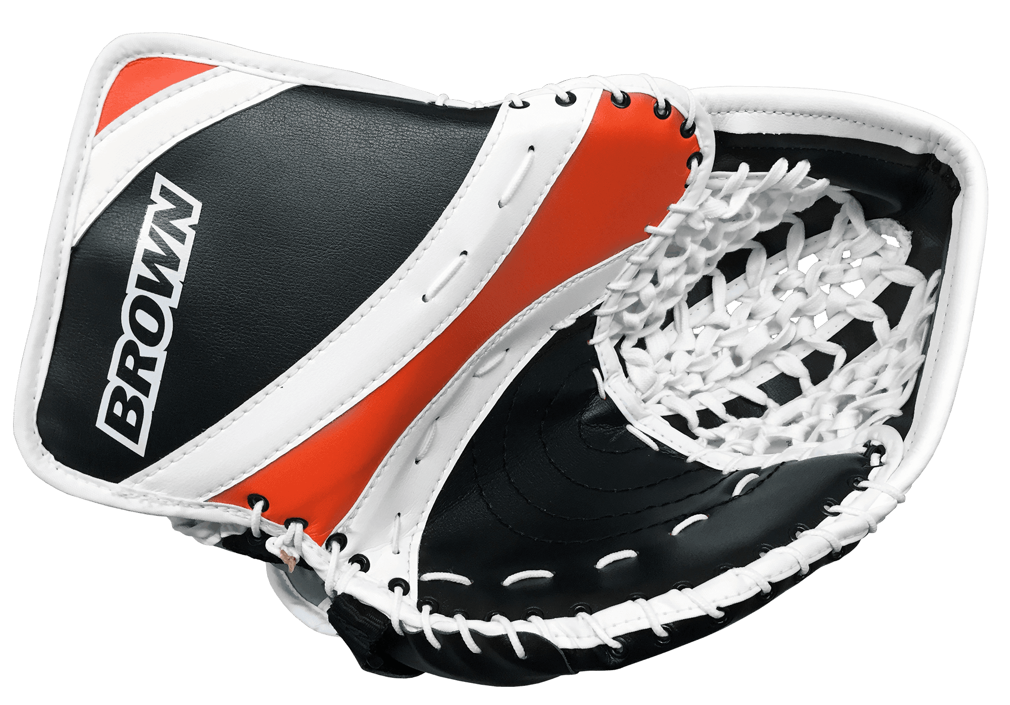 2500 catch glove in black orange white
