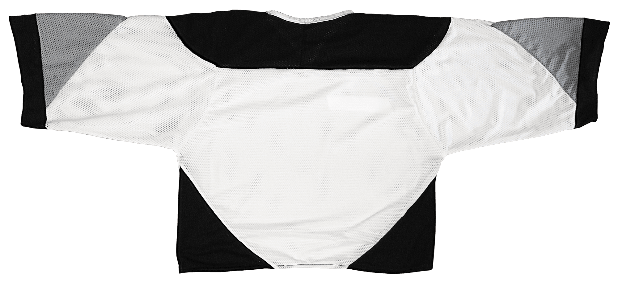 Back of jersey laid flat