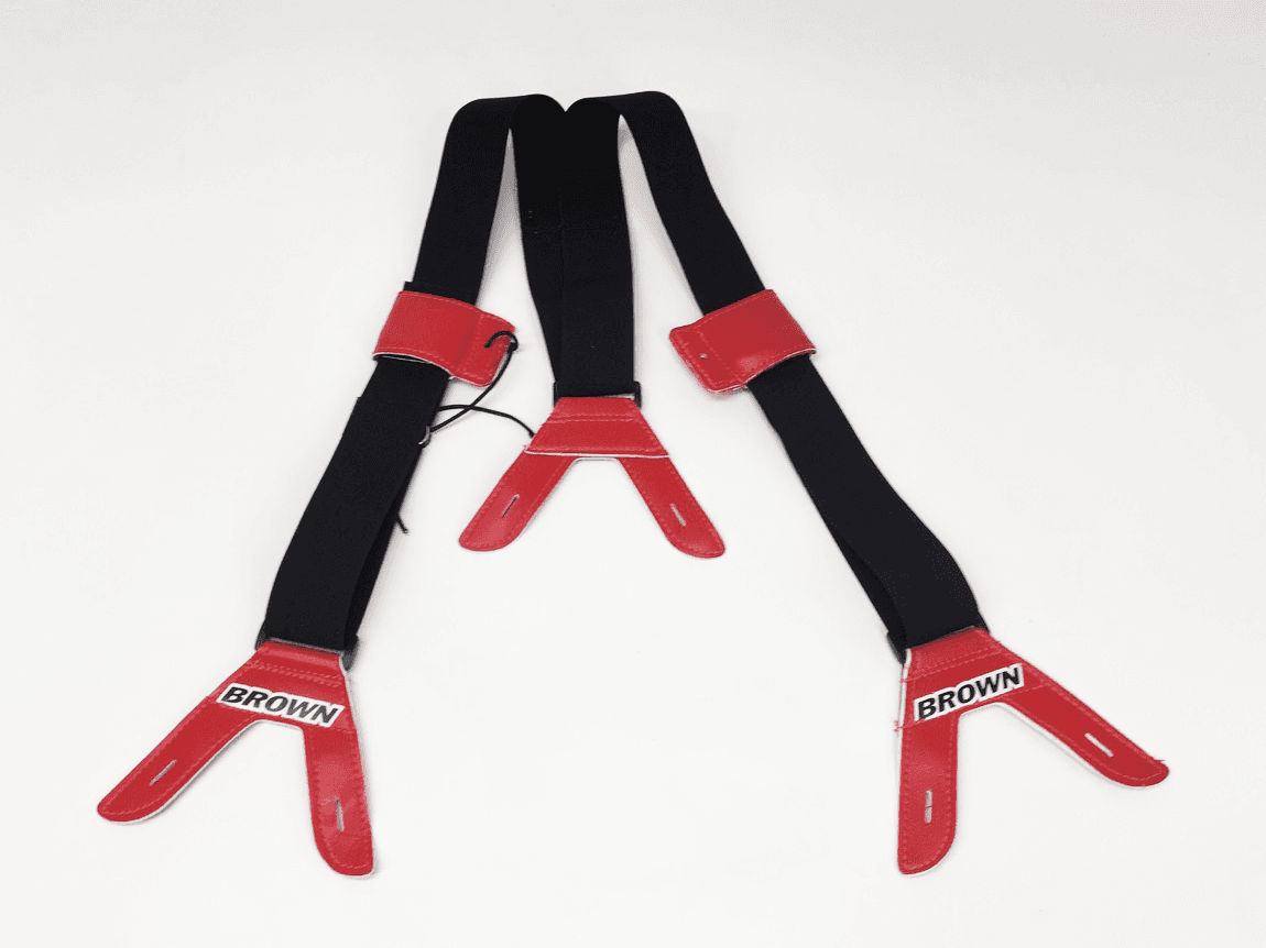 Red suspenders front