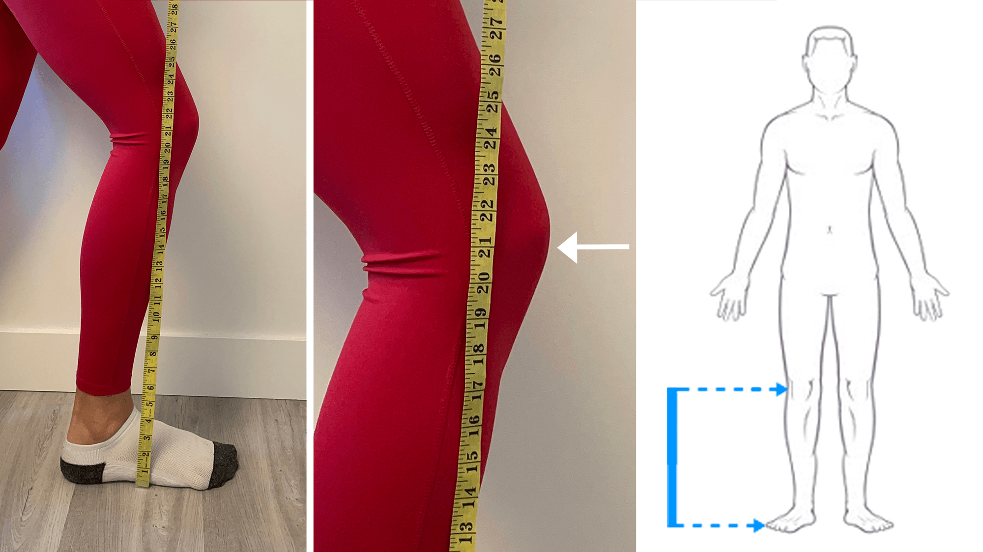 Floor to knee measurement