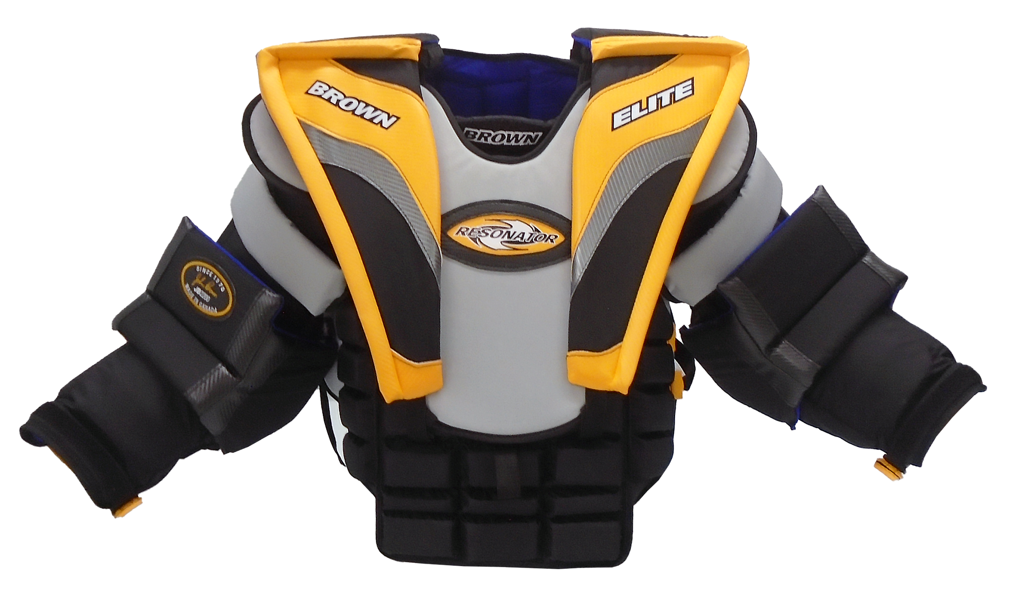 2200 black, yellow and gray chest protector