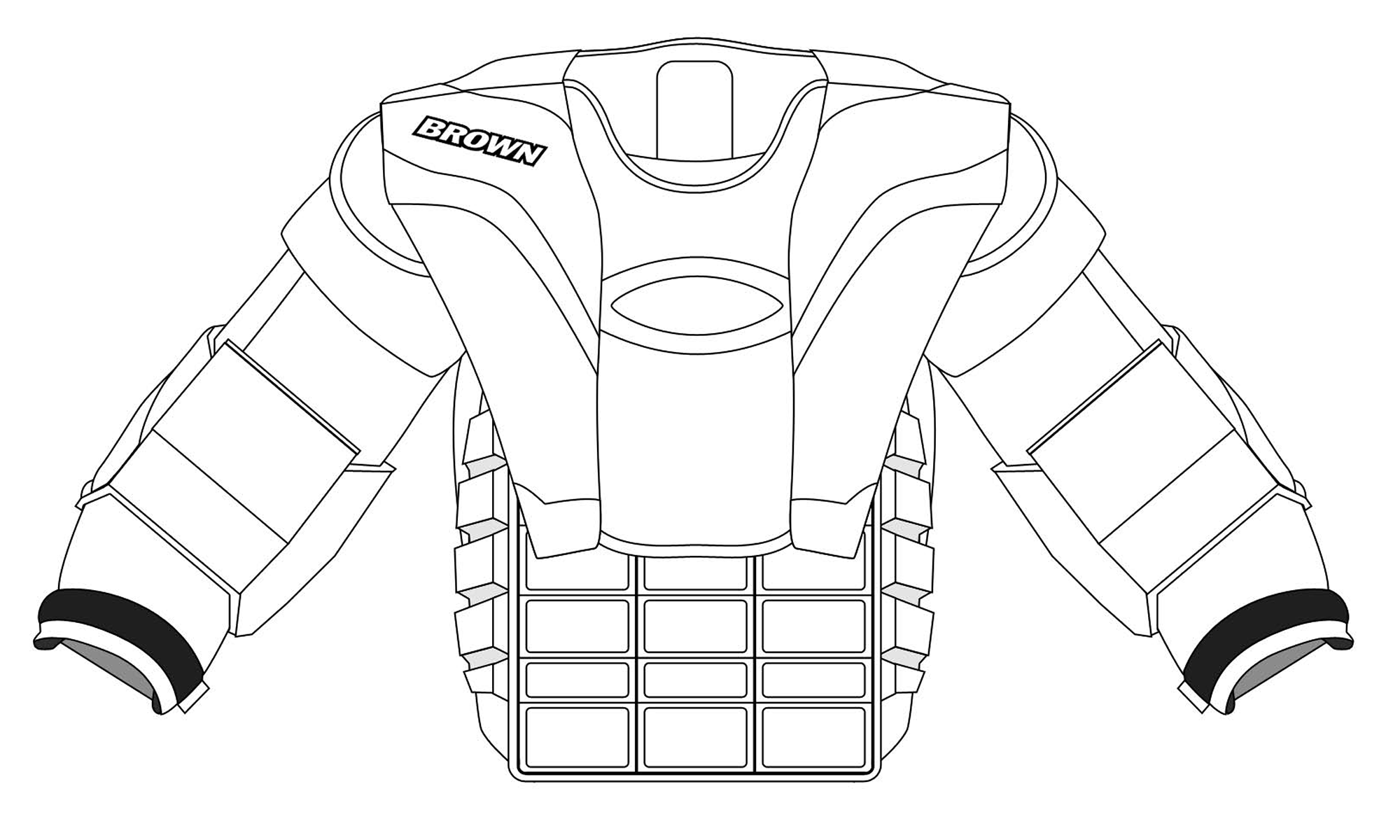 2200 chest protector colouring template
