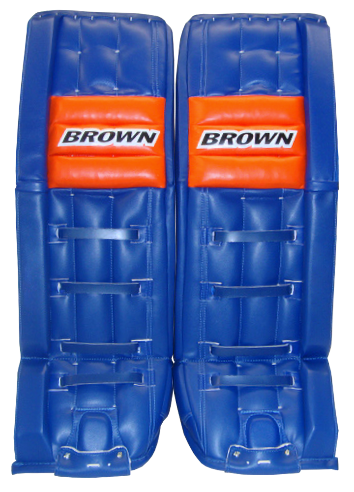 Blue with orange knee rolls 2200 leg pad with no breaks