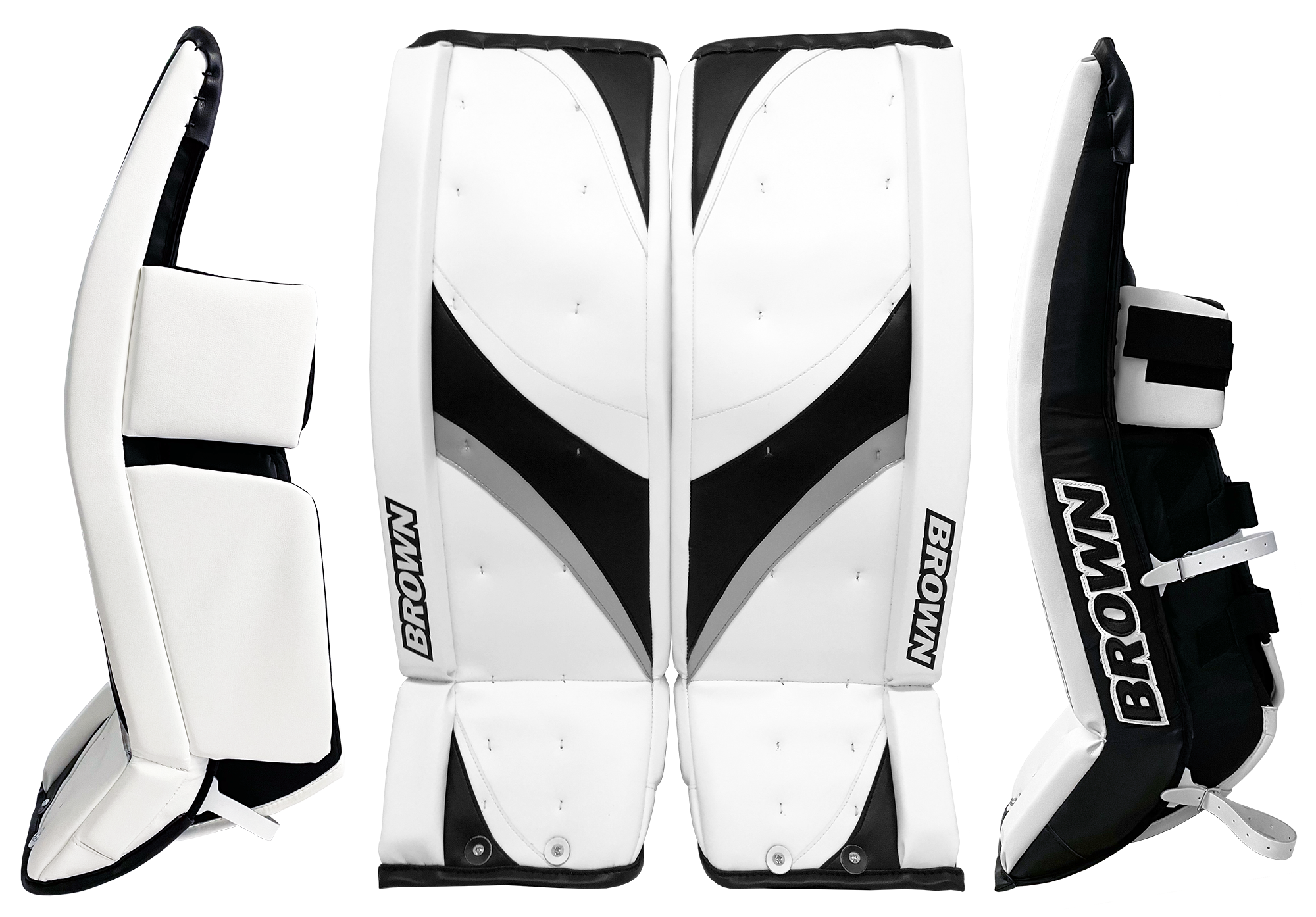 Front and sides of 2500 leg pads
