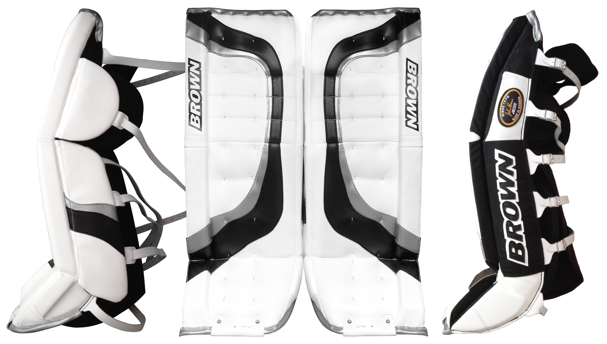 Front and side of 2200 leg pads