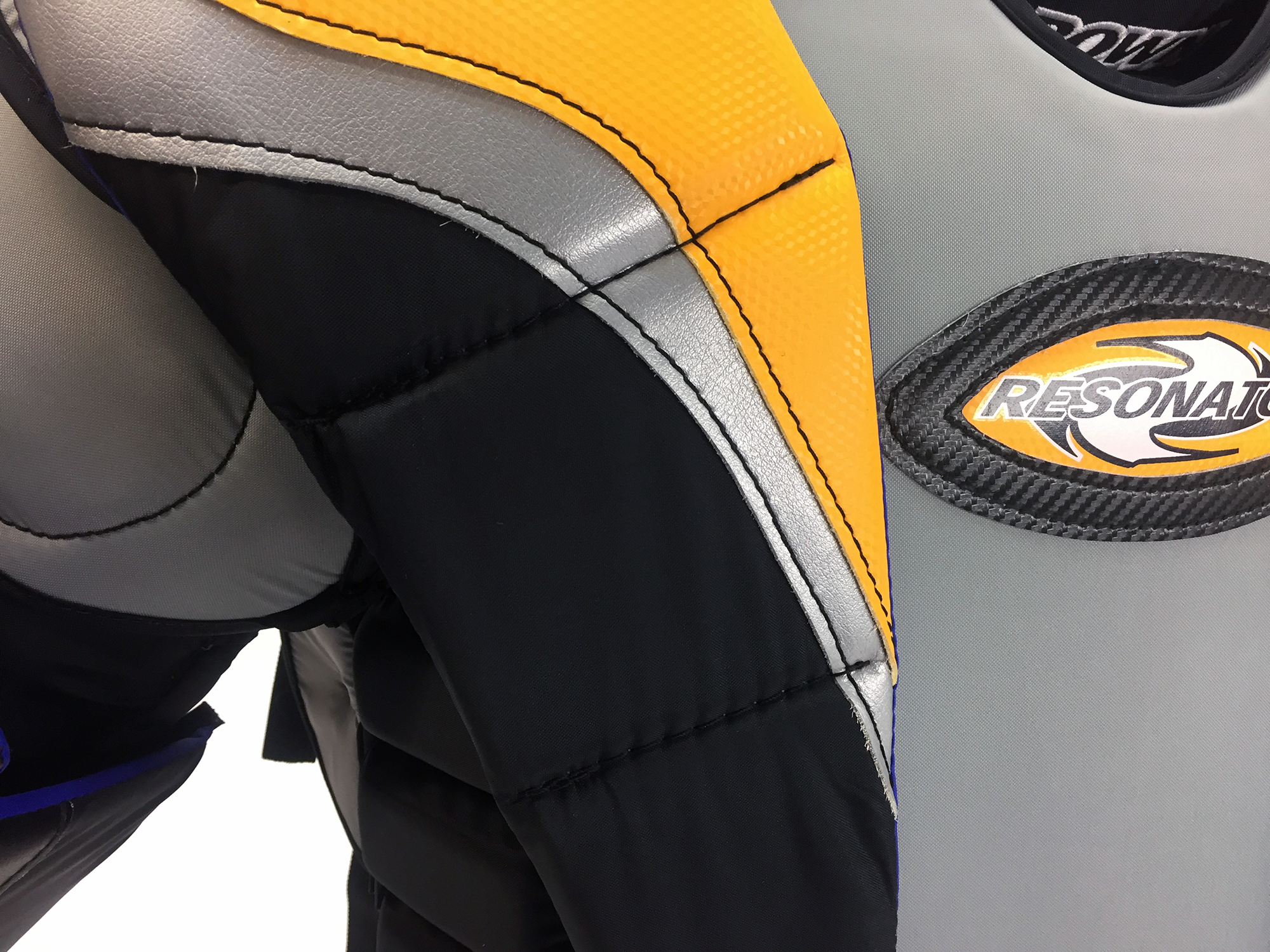 Close up of custom chest protector