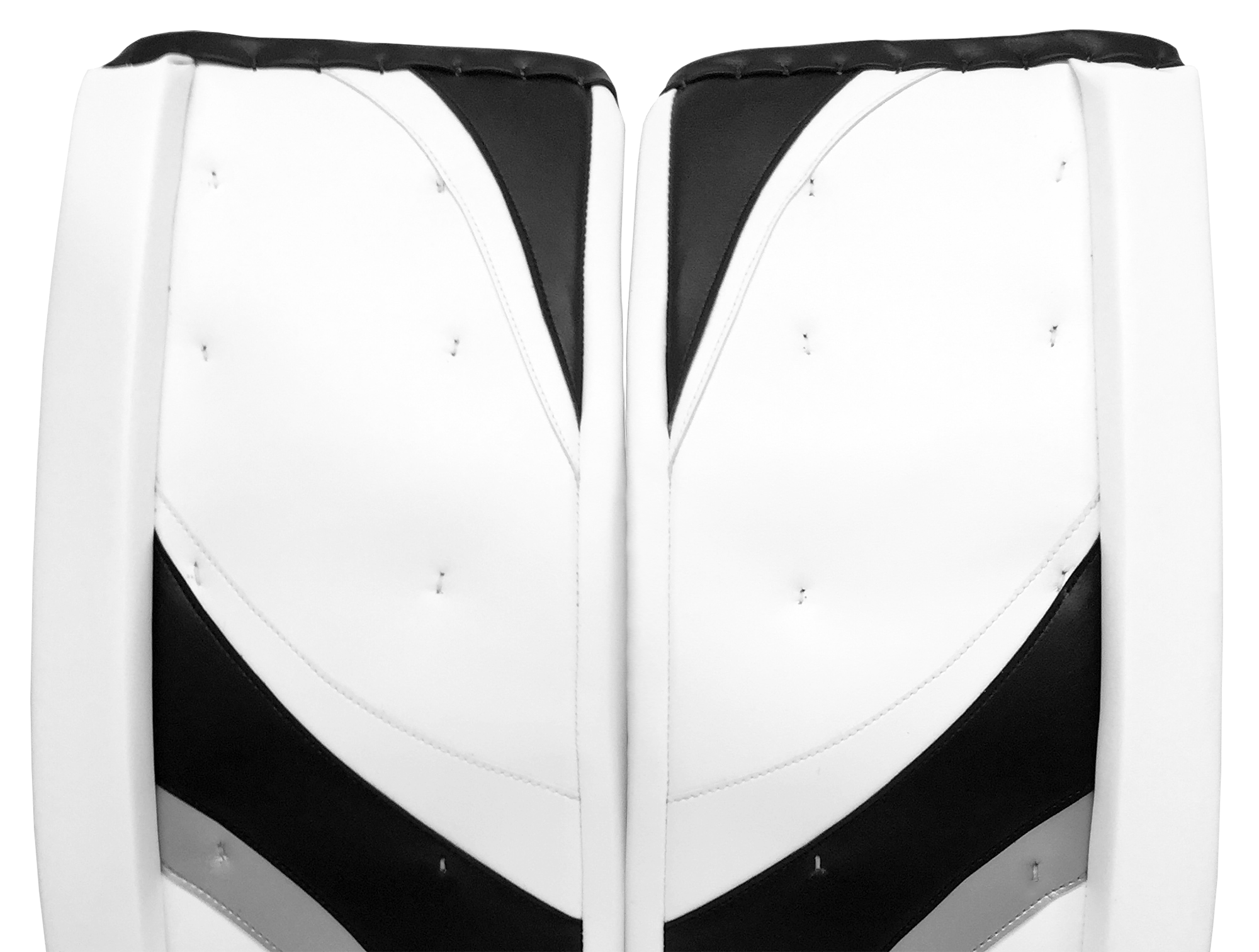 Close up of top portion of pads from front