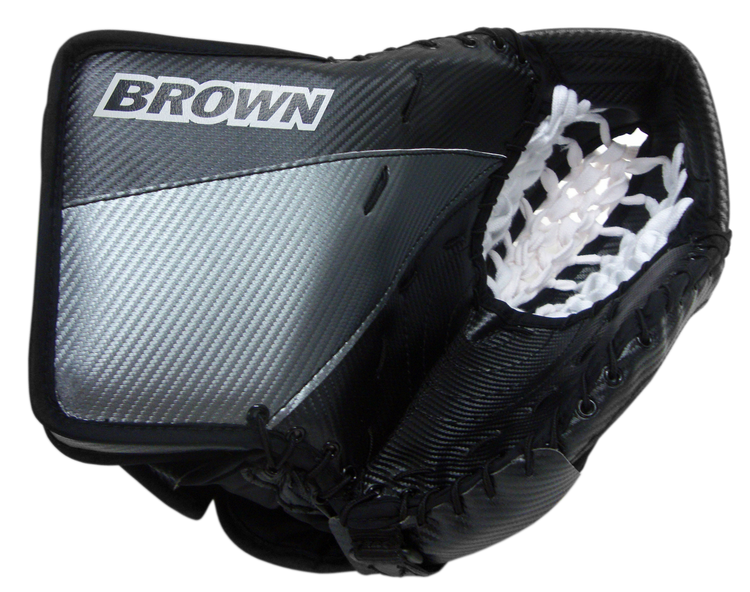 2500 catch glove in black and stainless steel