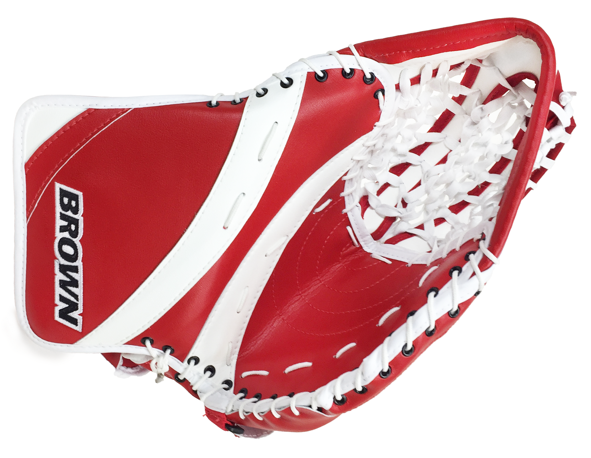 2500 catch glove in red and white
