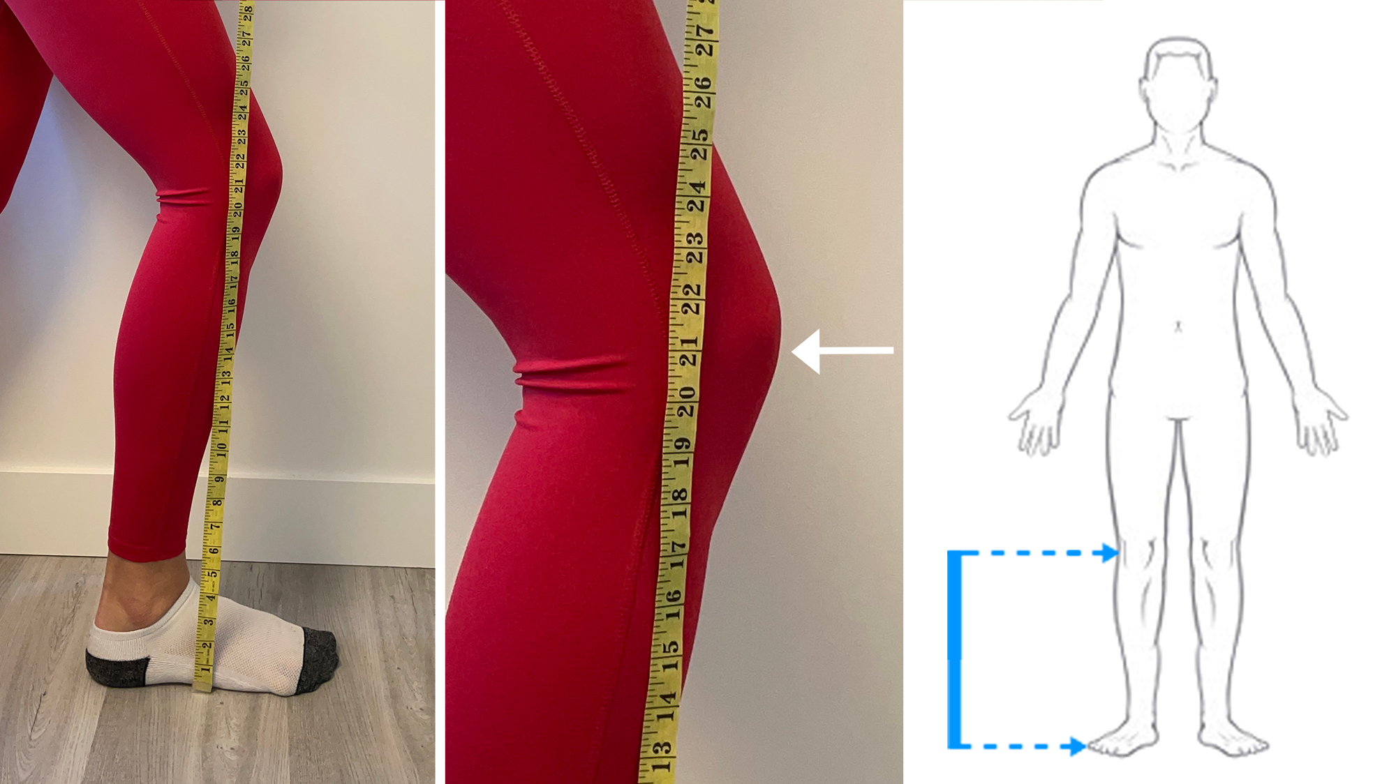 Floor to knee measurement